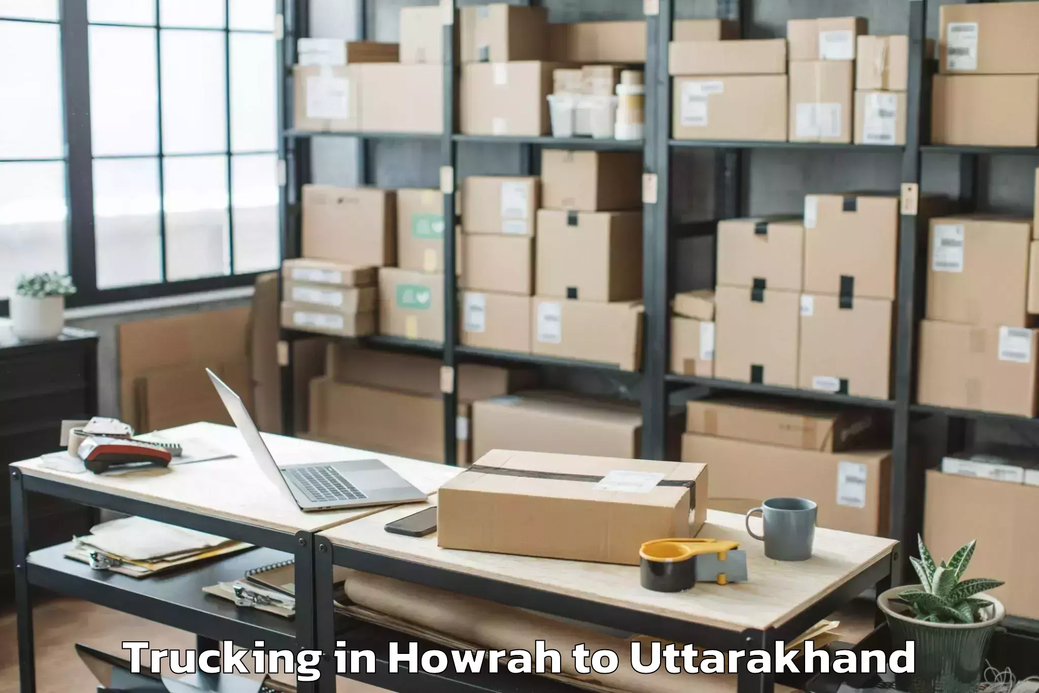 Leading Howrah to Thalisain Trucking Provider